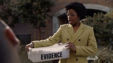 Yellow tewwed coat worn by Kasie Hines (Diona Reasonover) in NCIS (S17E09)