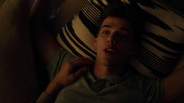 Pale green patterned Polo shirt worn by Polo (Ál­varo Ri­co) as seen in Elite (Season 3 Episode 5)