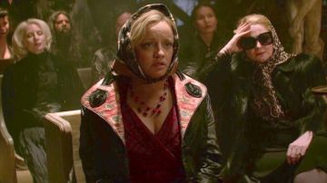 Red & Black Dress worn by Hilda Spellman (Lucy Davis) in Chilling Adventures of Sabrina (S01E03)