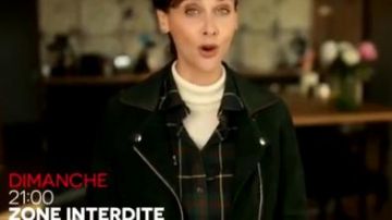The leather jacket green bi-material of Ophélie Meunier in forbidden Zone 22.03.2020