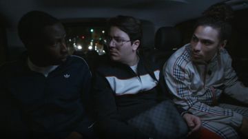 The tracksuit Burberry worn by Clement (HATIK) in Validated (S01E07)