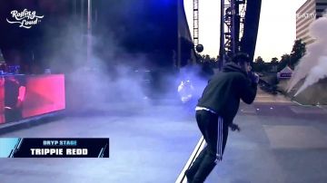 The Adidas tracksuit worn by Trippie Red in his video Rolling Loud Full Set Bay Area 20t