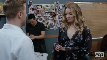 Block floral dress / romper worn by Alexis Rose (Annie Murphy) in Schitt's Creek (S04E01)