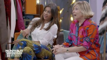 Le pantalon de Léa Djadja dans l'émission Incroyables transformations rediffusée le 23 avril 2020