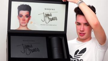 James Charles Pallet and brushes by morph worn by Jeffree Star in his YouTube video Palette Swap ft. Jeffree Star