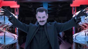 Black cosplay worn by Dr. Robotnik (Jim Carrey) in Sonic the Hedgehog