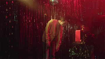 Beige Cardigan of Dylan Minnette in Wallows - Are You Bored Yet? (feat. Clairo) [Official Video]