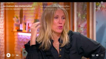Blouse de Agathe Lecaron dans La maison des maternelles du 23 septembre 2020