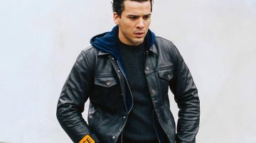 Veste en cuir de Ali Amrani (Tewfik Jallab) dans Engrenages (S08)