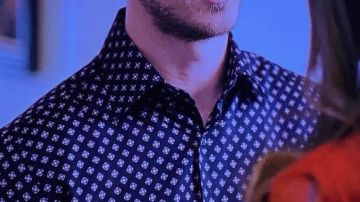 Black shirt of Liam Ridley (Adam Huber) in Dynasty (S02E19)