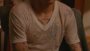 White Translucent V-Neck worn by Scott Carlin (Pete Davidson) in The King of Staten Island