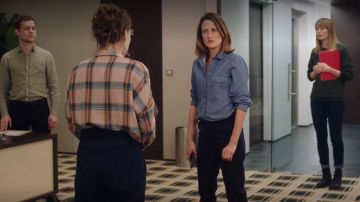 Denim Shirt of Andréa Martel (Camille Cottin) in Call My Agent! (S04E06)