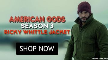 Shadow Moon American Gods Season 3 Green Jacket worn by Ricky Whittle (Ricky Whittle) in American Gods
