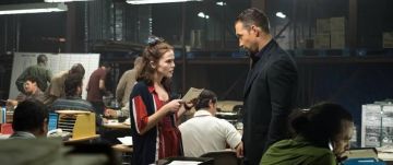 button-up shirt with a short sleeve __ of Peg Zoey Deutch in Buffaloed