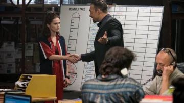 red, dark blue and white short-sleeved button-down shirt