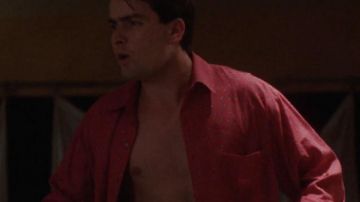 Red shirt worn by Bud Fox (Charlie Sheen) in Wall Street
