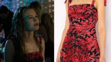 Vestido floral rojo de Heather Nill (Olivia Welch) en Pánico (S01E04)