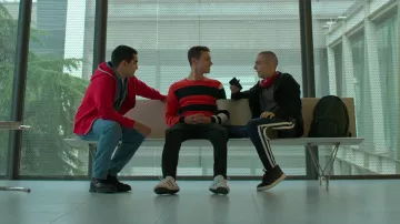 Striped Sweater Crewneck worn by Ander Muñoz (Arón Piper) as seen in Elite Short Stories: Omar Ander Alexis (Season 1)