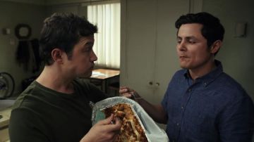 Denim shirt worn by Victor (Arturo Castro) as seen in Mr. Corman (Season 1)