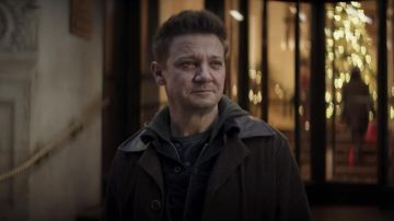 Brown coat worn by Clint Barton (Jeremy Renner) as seen in Hawkeye outfits (Season 1)