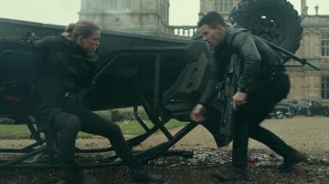 Tactical black shoes worn by Evan McCauley (Mark Wahlberg) as seen in Infinite movie