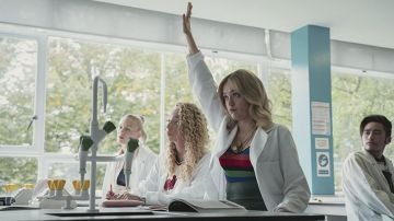 Multicolor Striped body top worn by Aimee Gibbs (Aimee Lou Wood) as seen in Sex Education (Season 3 Episode 1) TV series