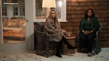 Fur Grey Sleepers worn by Poppy Scoville-Parnell (Octavia Spencer) as seen in Truth Be Told wardrobe (Season 2 Episode 6)