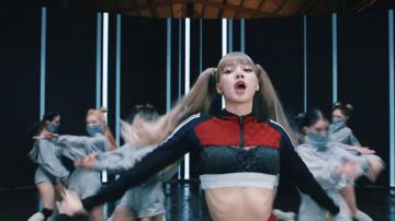 Zip crop top worn by Lisa in her 'MONEY' EXCLUSIVE PERFORMANCE VIDEO