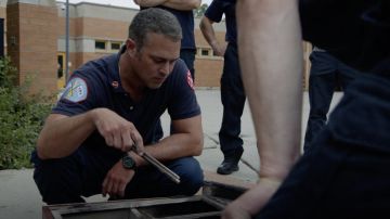 Digital watch worn by Kelly Severide (Taylor Kinney) as seen in Chicago Fire TV series outfits (Season 10 Episode 2)