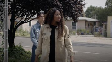 Khaki Military Jacket worn by Cassie Dewell (Kylie Bunbury) as seen in Big Sky TV series (S02E01)