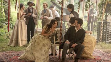 Floral Dress worn by Adrienne Bourgès (Emma Mackey) as seen in Eiffel movie outfits