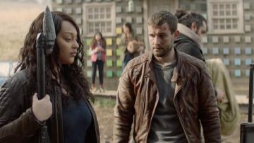 Brown Leather Jacket worn by Felix Carlucci (Nico Tortorella) as seen in The Walking Dead: World Beyond TV show outfits (S02E01)