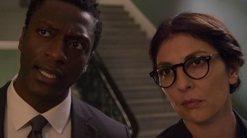 Eyeglasses worn by Sophie Devereaux (Gina Bellman) as seen in Leverage: Redemption TV series wardrobe (Season 1 Episode 2)