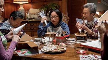 Sudadera con capucha usada por Josh (Jimmy O. Yang) como se ve en los atuendos de las películas Love Hard
