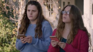 Blue sweater worn by Kelsey (Kelsey Heffernan) as seen in Tacoma FD TV show wardrobe (Season 3 Episode 2)