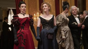 Red dress worn by Amalia True (Laura Donnelly) as seen in The Nevers Tv series wardrobe (Season 1 Episode 1)