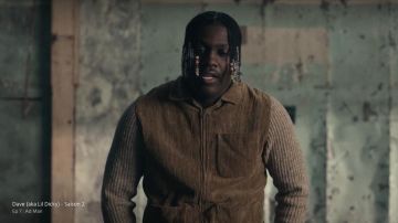 The sleeveless jacket in corduroy worn by Lil Yachty in the series Dave (aka Lil Dicky) (S02E07)