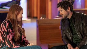 Blouse with feathers, petals or flames on it worn by Nina Locke (Darby Stanchfield) in Locke & Key TV series wardrobe (S02E03)