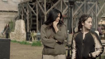 Bomber jacket worn by Asha (Madelyn Kientz) as seen in The Walking Dead: World Beyond Tv series wardrobe (S02E06)