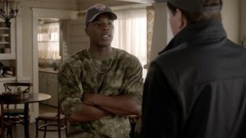 Camo sweatshirt in green worn by Spencer James (Daniel Ezra) as seen in All American Tv show wardrobe (Season 4 Episode 3)