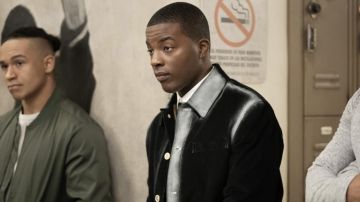 Black Leather Jacket worn by Spencer James (Daniel Ezra) as seen in All American TV series outfits (Season 4 Episode 3)