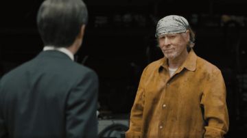 Suede long jacket worn by Garrett Randle (Will Patton) as seen in Yellowstone TV series outfits (Season 3 Episode 9)