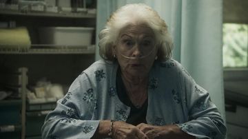 Floral cardigan worn by Mrs. French (Paula Shaw) as seen in Day of the Dead TV series wardrobe (Season 1 Episode 3)