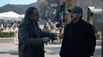 Navy wool jacket worn by Mitch Kessler (Steve Carell) in The Morning Show TV series outfits (Season 2 Episode 3)