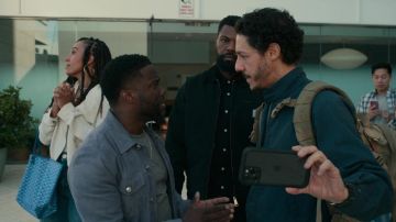 Blue Jacket worn by Gene (Theo Rossi) as seen in True Story TV show outfits (Season 1 Episode 1)