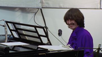 Purple shirt worn by George Harrison as seen in The Beatles: Get Back