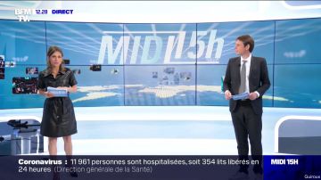 The dress shirt in leather worn by Alice Darfeuille in Midi 15h on BFM TV