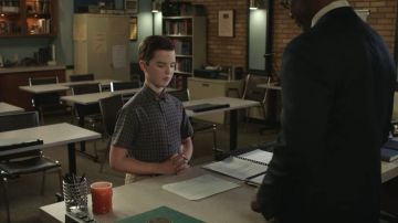 Plaid shirt worn by Sheldon Cooper (Iain Armitage) as seen in Young Sheldon TV series wardrobe (Season 5 Episode 7)