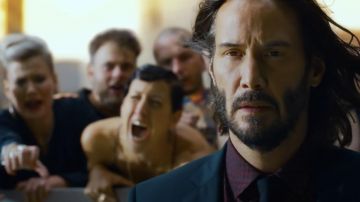 Géométrique Imprimé Chemise portée par Neo (Keanu Reeves) comme on le voit dans la garde-robe du film Matrix Resurrections