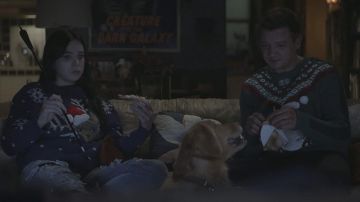 Christmas Sweater Jumper worn by Clint Barton (Jeremy Renner) as seen in Hawkeye TV series wardrobe (Season 1 Episode 4)